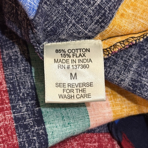 Truly 4 You Colorful Vertical Stripe Button Up Skirt. - Picture 6 of 8